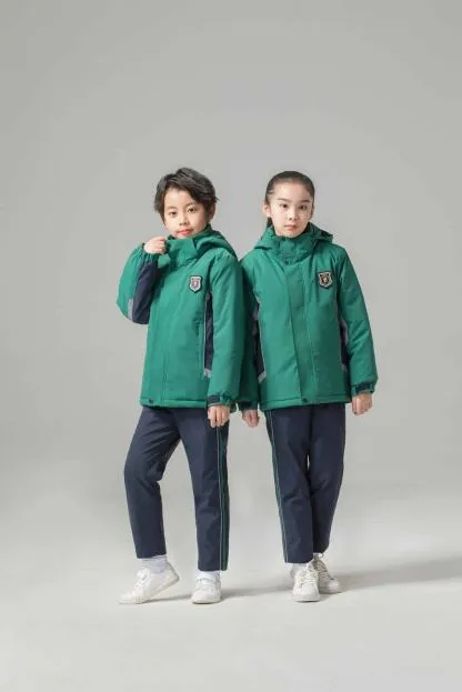 Padded school jacket, green