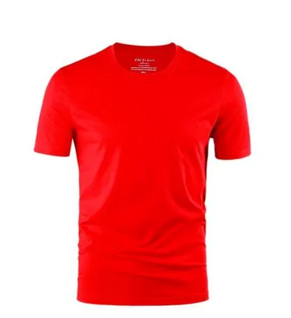 Crew-neck tee, red