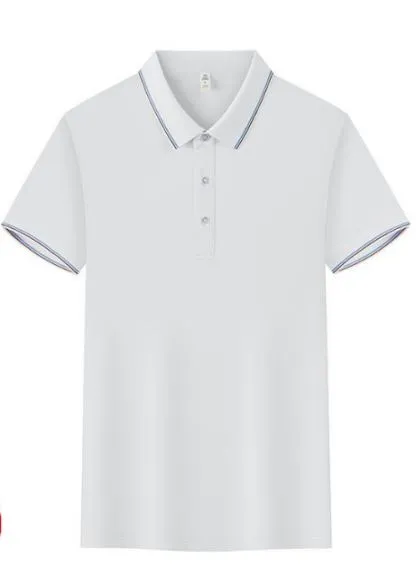 Tipped polo shirt, white