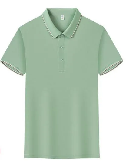 Tipped polo shirt, sage