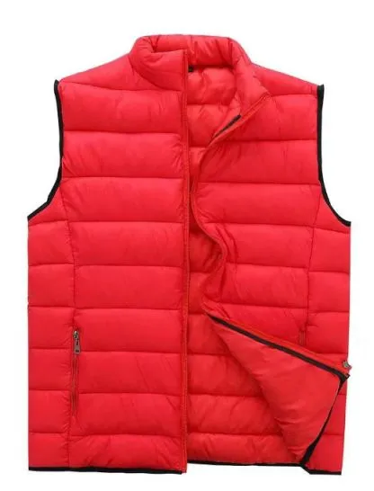 Lightweight puffer vest, red
