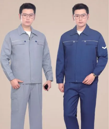 Work jacket and trousers, grey / blue