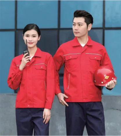Work jacket and trousers, red