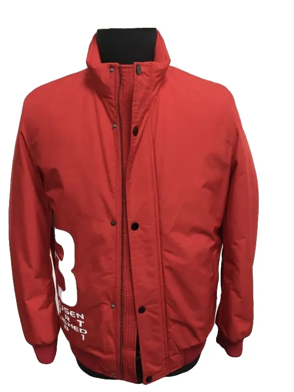 Padded jacket with print, red