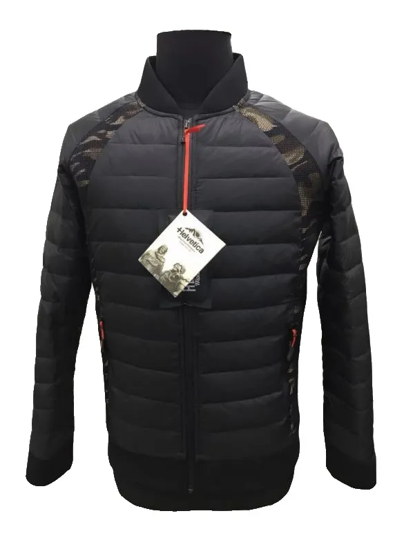 Hybrid quilted jacket, black