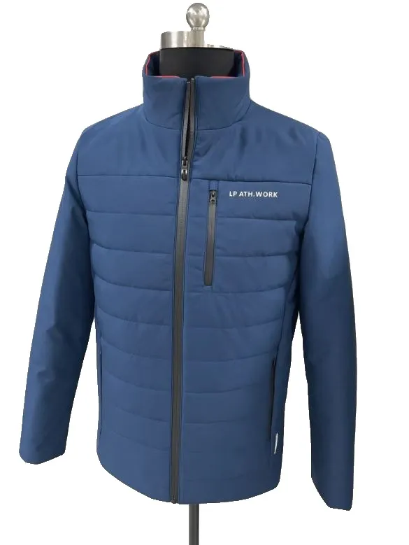 Quilted zip jacket, blue