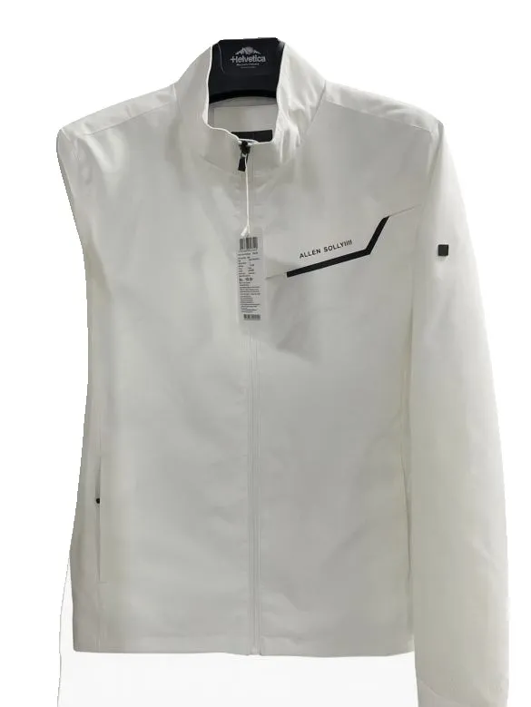 Stand-collar zip jacket, white